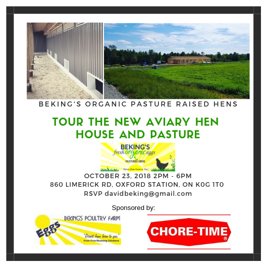 Tour the new aviary hen house Organic Egg Farm in Ontario